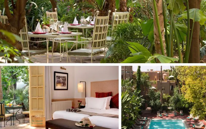 3 vues de l'hôtel 5 étoiles les Jardins de la Médina à Marrakech