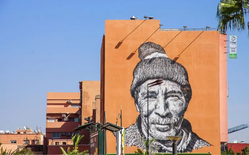 Street art dans les quartiers de Marrakech