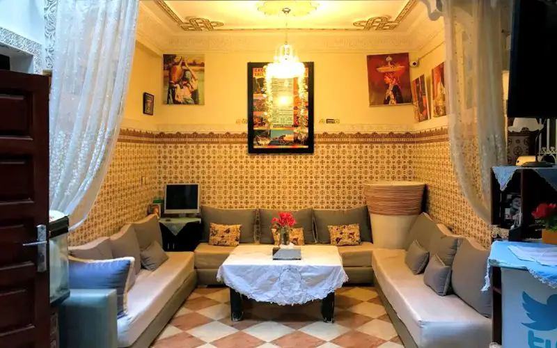 Intérieur de l'auberge de jeunesse Dream Belko de Marrakech