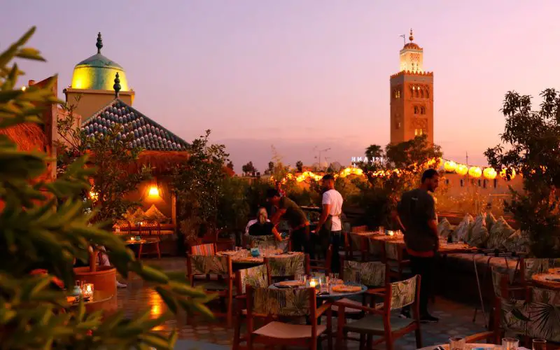 Le rooftop du bar Kabana de Marrakech