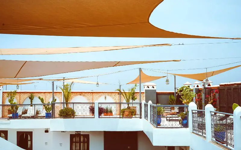 Rooftop d'un hostel pas cher de Marrakech