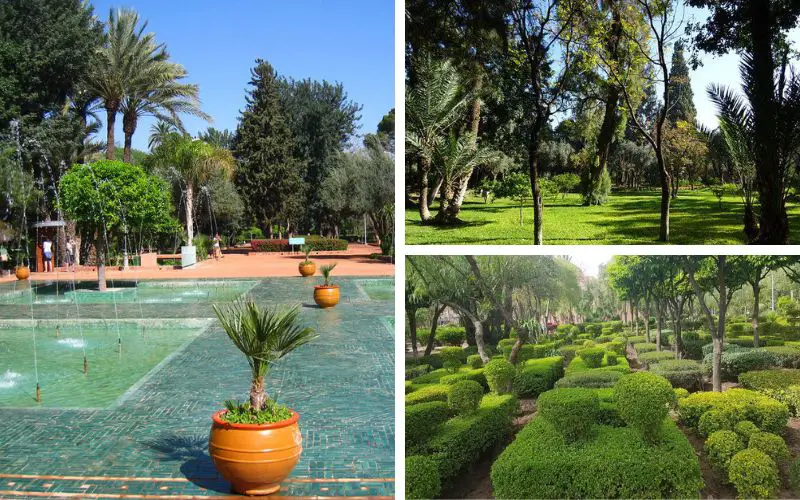 Le jardin gratuit du Cyber Parc de Marrakech, à deux pas de la place Jemaa el Fna