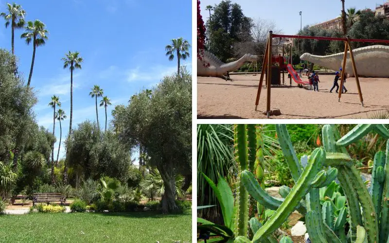 Le jardin gratuit du quartier Guéliz à Marrakech