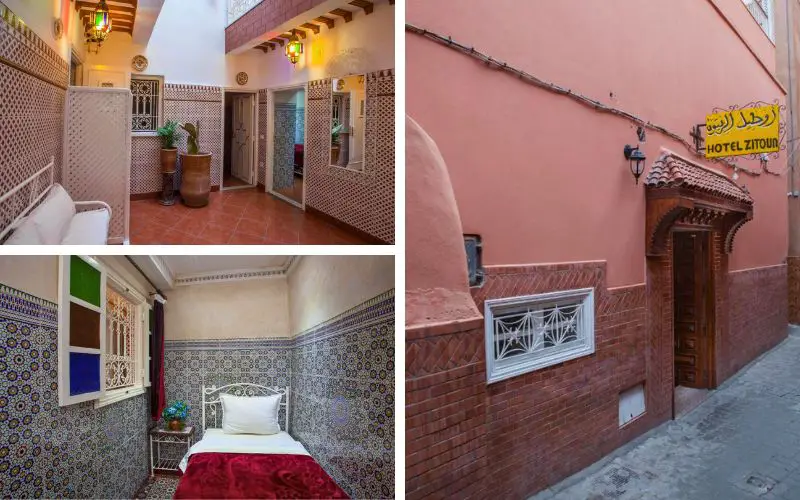 L'hôtel Zaitoune pas cher de Marrakech